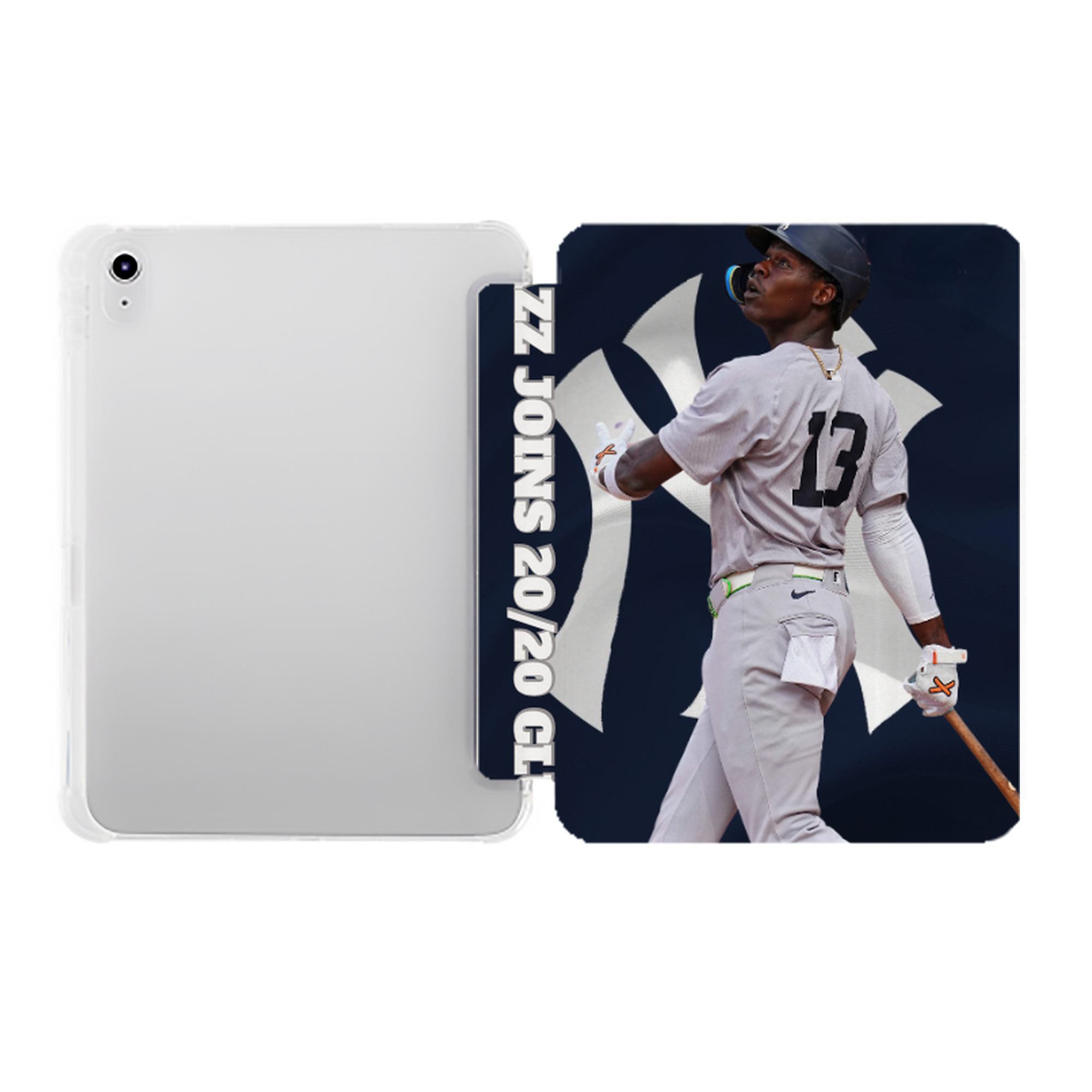 Jazz Chisholm Jr. 47 Premium Tri-Fold PU Leather & Silicone IPad Case With Pencil Slot – Fits 9.5,10.5,10.9 – Adjustable Stand, Slim, Protective